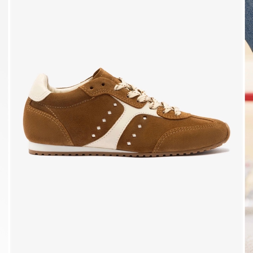 Larroude Brown and Cream Women's Sneakers